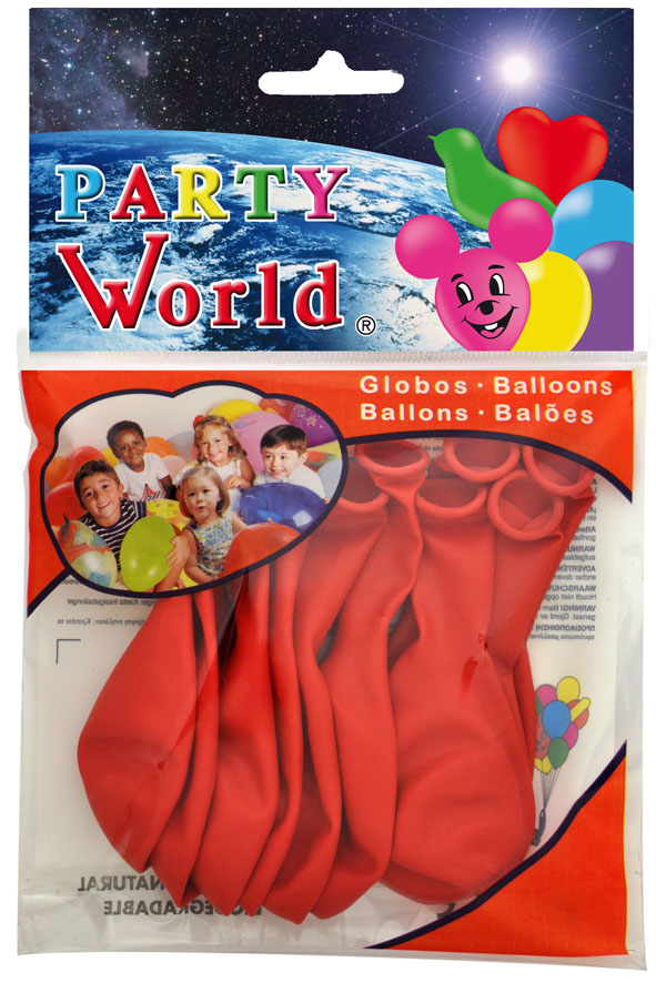 Bolsa 10 globos rojos ref. 11205