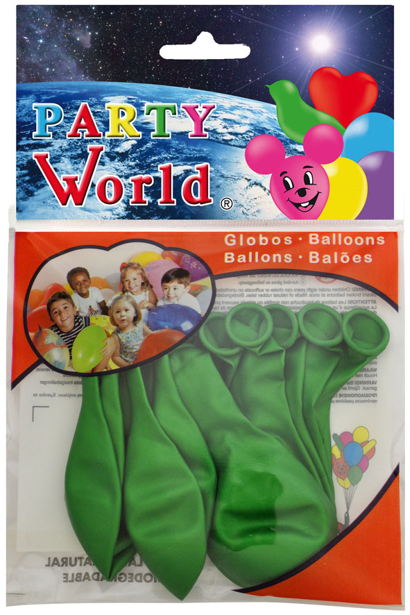 Bolsa 10 Globos metalizados verde ref. 11262