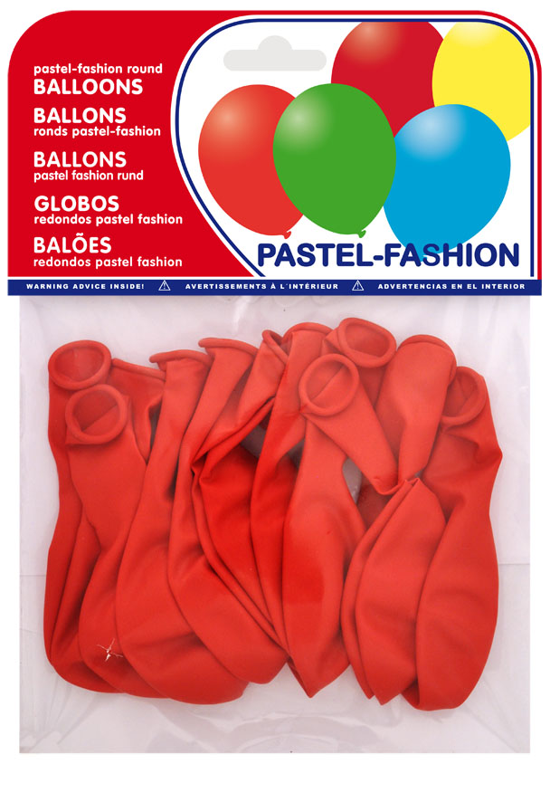 Bolsa 12 globos rojo ref. 20405