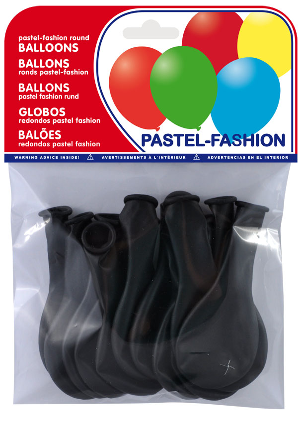 Bolsa 12 globos negros ref. 20411