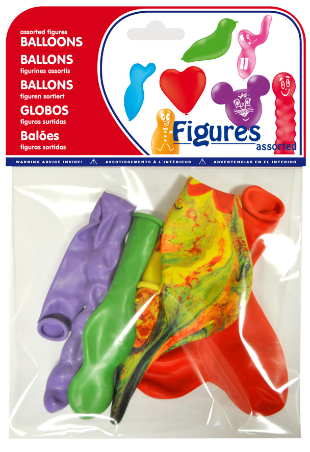 Bolsa 4 globos figuras surtidas  ref. 20460